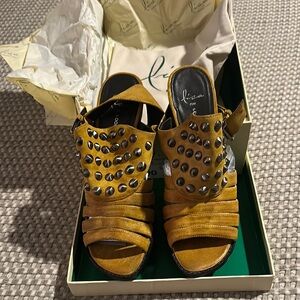 Lina Brown Studded Women's Sandals